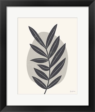 Framed Mid Century Modern II Gray Print