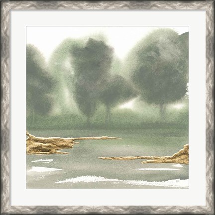 Framed Gold Earth VI Print