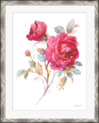 Framed Bold Roses I Print