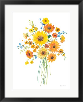 Framed Sunshine Bouquet I Print