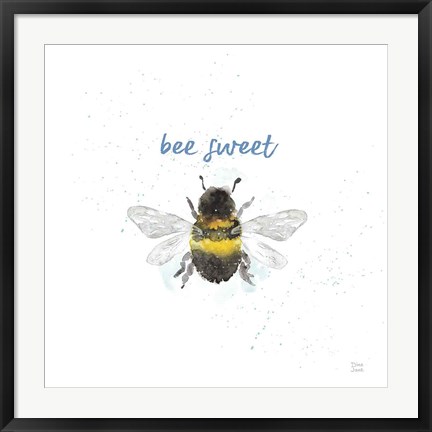 Framed Bee Harmony VI White Print