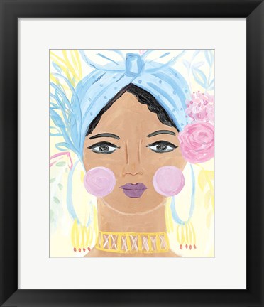 Framed Boho Lady IV Print