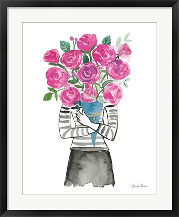 Framed Roses are Pink Print