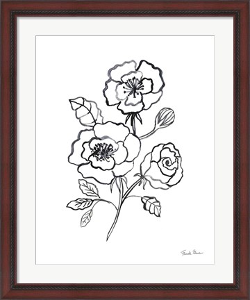 Framed Joyful Peonies I Print