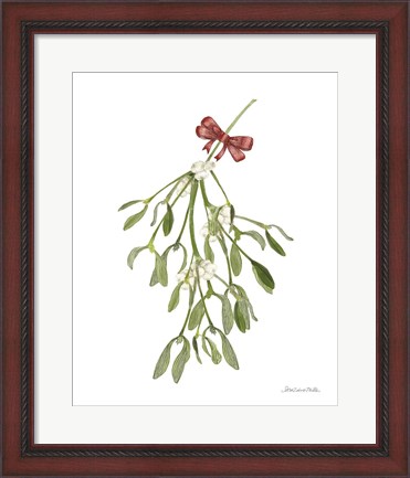 Framed Peace and Joy Mistletoe Print