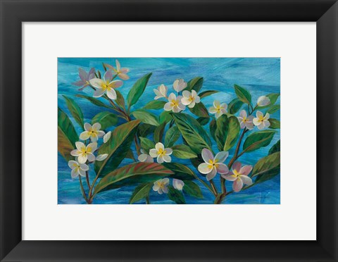 Framed Oceanside Plumeria Print