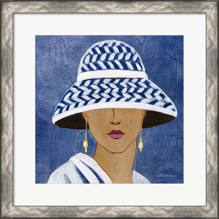Framed Lady with Hat II Print
