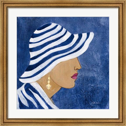 Framed Lady with Hat I Print