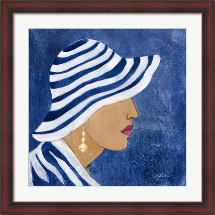 Framed Lady with Hat I Print