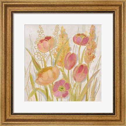 Framed Opalescent Floral II Print