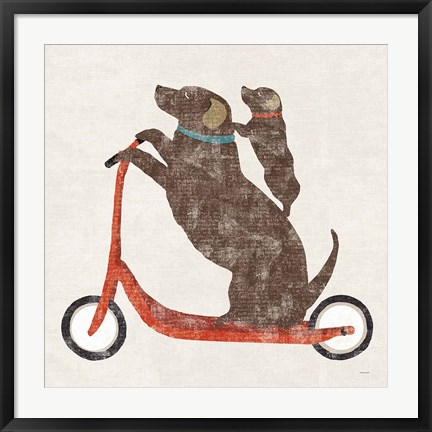 Framed Doxie Ride Working Print