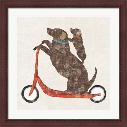 Framed Doxie Ride Working Print