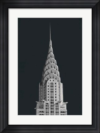 Framed Chrysler Building on Black Print