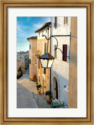 Framed Montalcino Street Lamp #1 Print