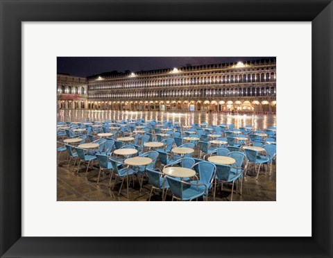 Framed Piazza San Marco At Night Print