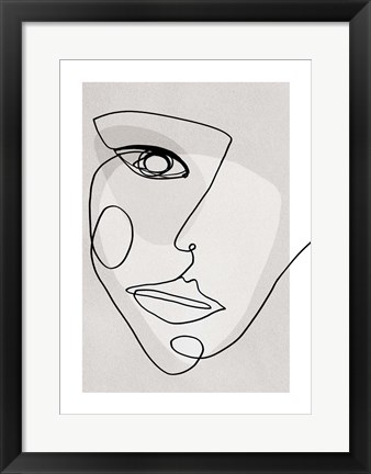 Framed Face Line 4 Print