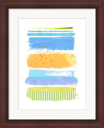 Framed Beach Stripes No. 1 Print