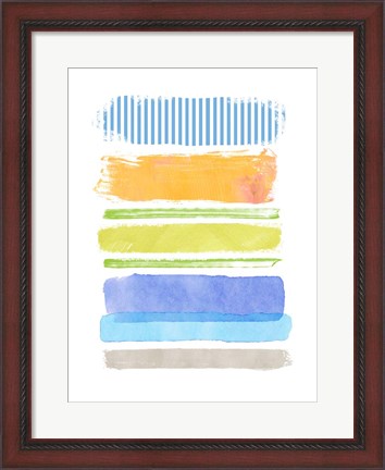 Framed Beach Stripes No. 2 Print