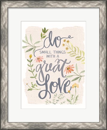 Framed Great Love Flowers Print