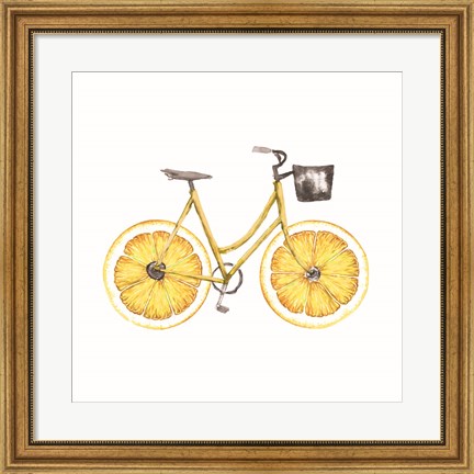Framed Lemon Bike Print
