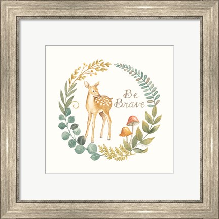 Framed Be Brave Deer Print