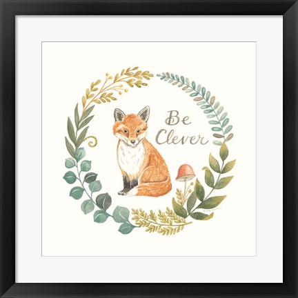 Framed Be Clever Fox Print