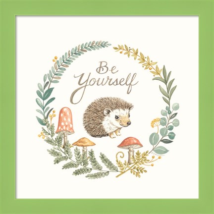 Framed Be Yourself Hedgehog Print