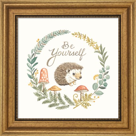 Framed Be Yourself Hedgehog Print