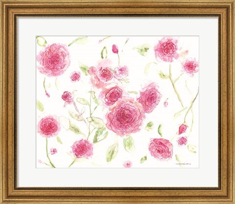 Framed Pink Poises Print
