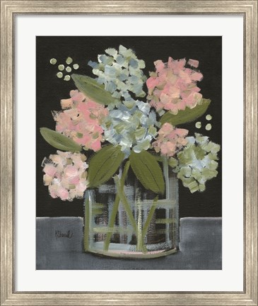 Framed Hydrangea Bouquet Print