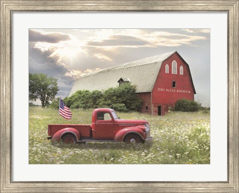 Framed God Bless America Print