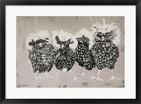 Framed Polish Chickens Print