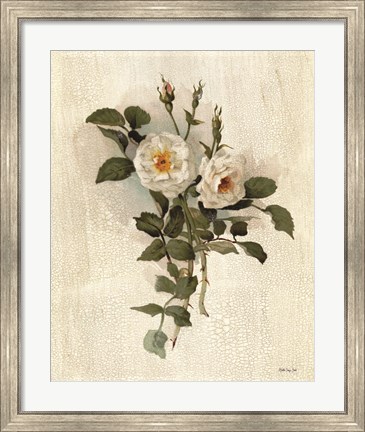 Framed White Roses Print