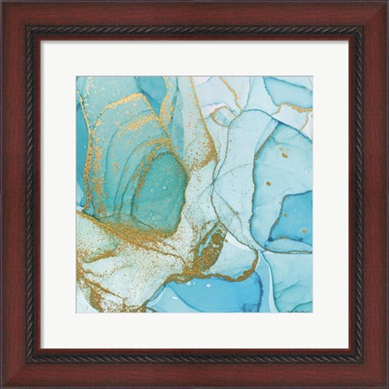 Framed Gold Sand and Ocean Print