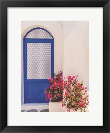 Framed Santorini Door Print