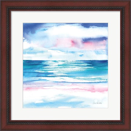 Framed Turquoise Sea I Print