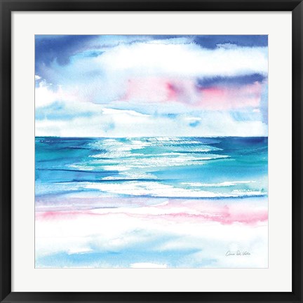 Framed Turquoise Sea I Print