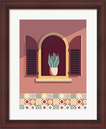 Framed Warm Window Lisboa Print