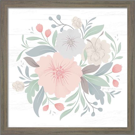 Framed Farmhouse Floral IV Print