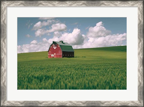 Framed Palouse Region Red Barn I Print