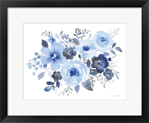 Framed Fresh Blue Bower II Print