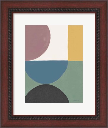 Framed Colorful Retro Abstract V Print