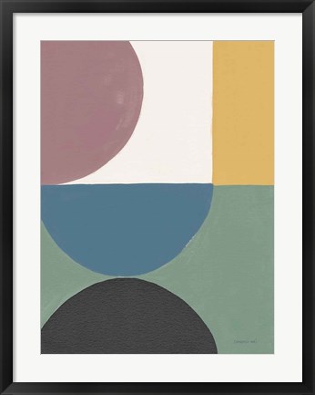 Framed Colorful Retro Abstract V Print