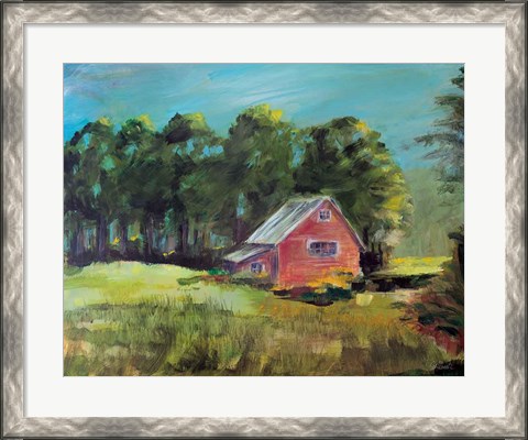 Framed Buds Barn Print