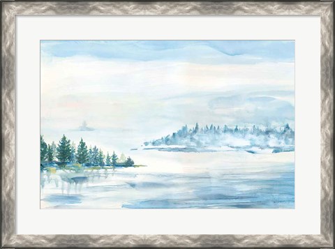 Framed Lake Fog Print