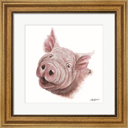 Framed Penny the Pig Print