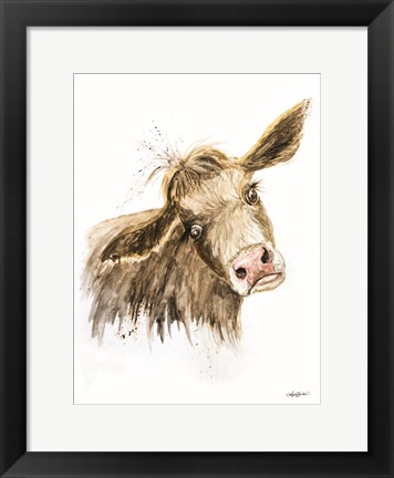 Framed Miles the Cow Print