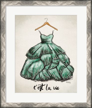 Framed C&#39;est La Vie Dress Print