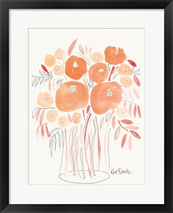 Framed Guava Blooms and Bubblegum Leaves Print