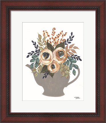 Framed Fall Floral Bowls Print